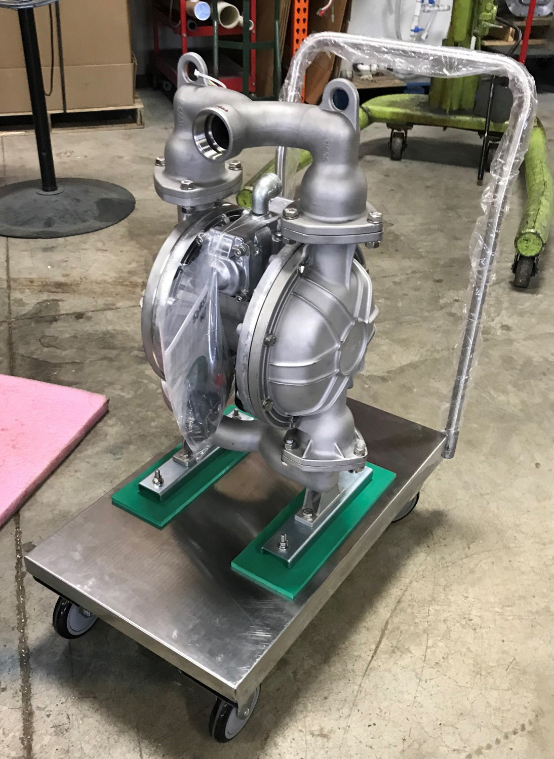 BPH Pump & Equipment Air-Operated Mobile Sanitary Cart